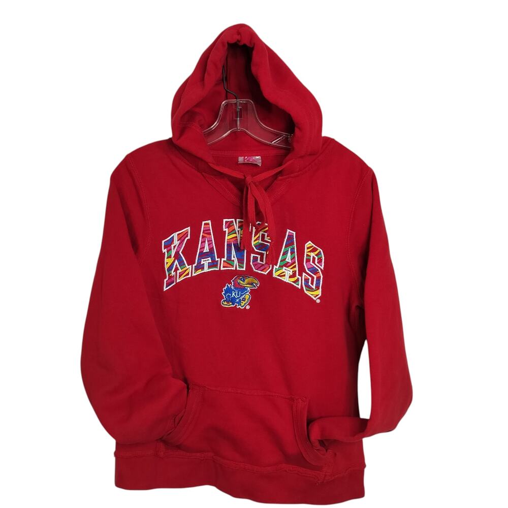 4786) Knights Apparel Kansas Jayhawks Red Unisex Hoodie Small